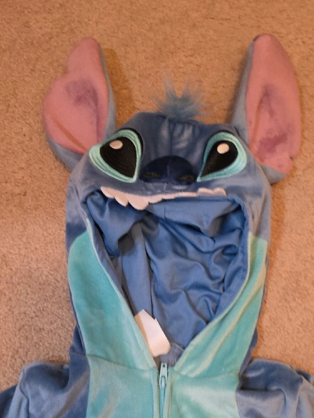 Disney Stitch Toddler Plush Jumpsuit - Light Blue, Purple